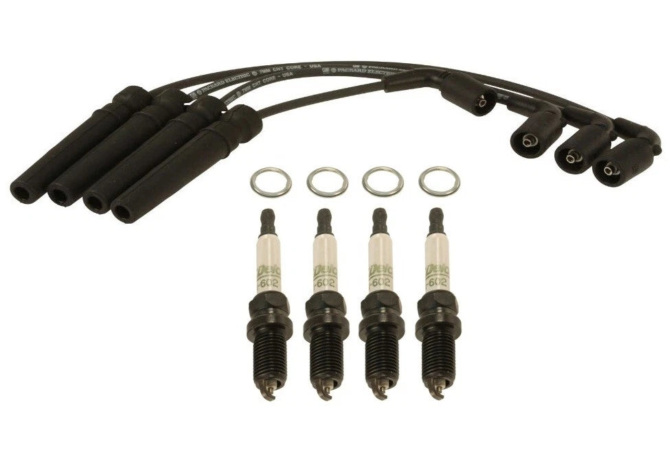 Ignition Wire Set & 4 ACDelco Spark Plugs for Aveo Wave (2004–2011)