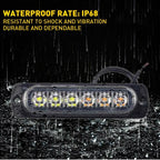 16X LED Emergency Amber & White Tow Truck Side Marker Light Bar
