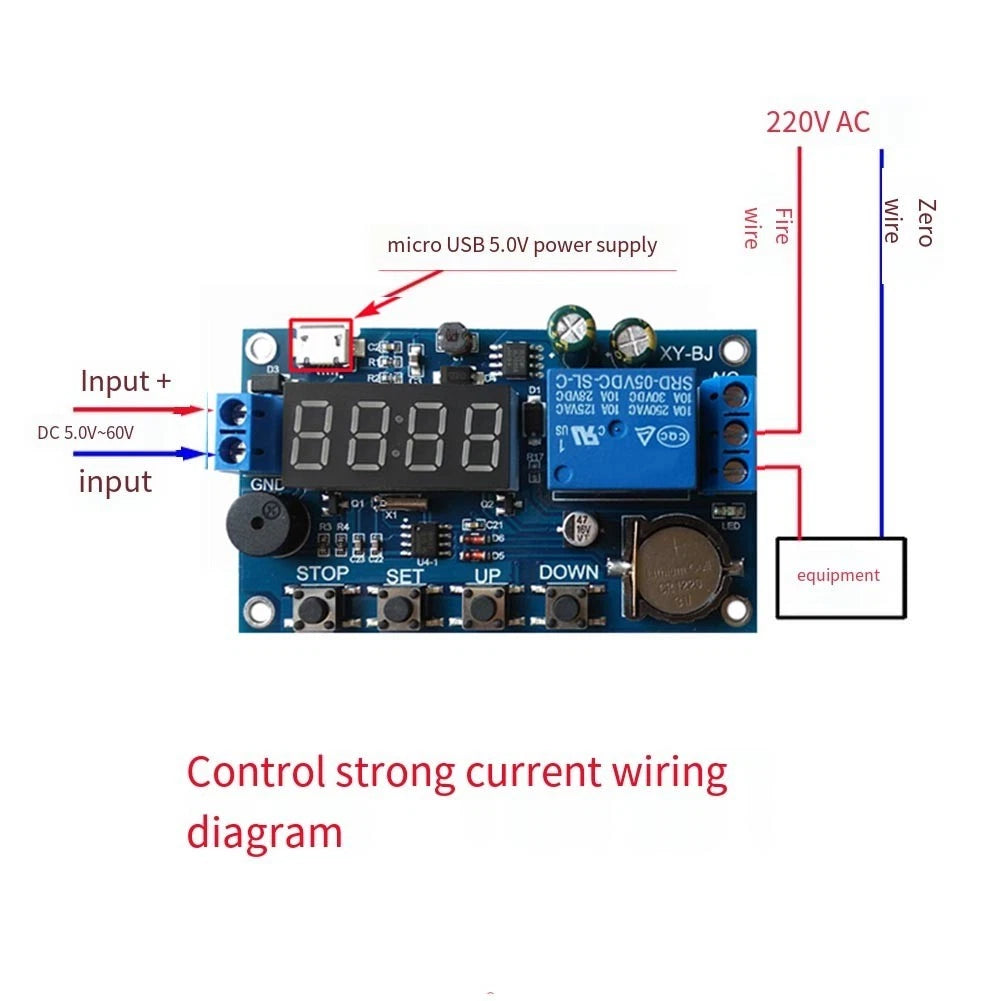 Real Time Relay with Buzzer Alarm for XY BJ