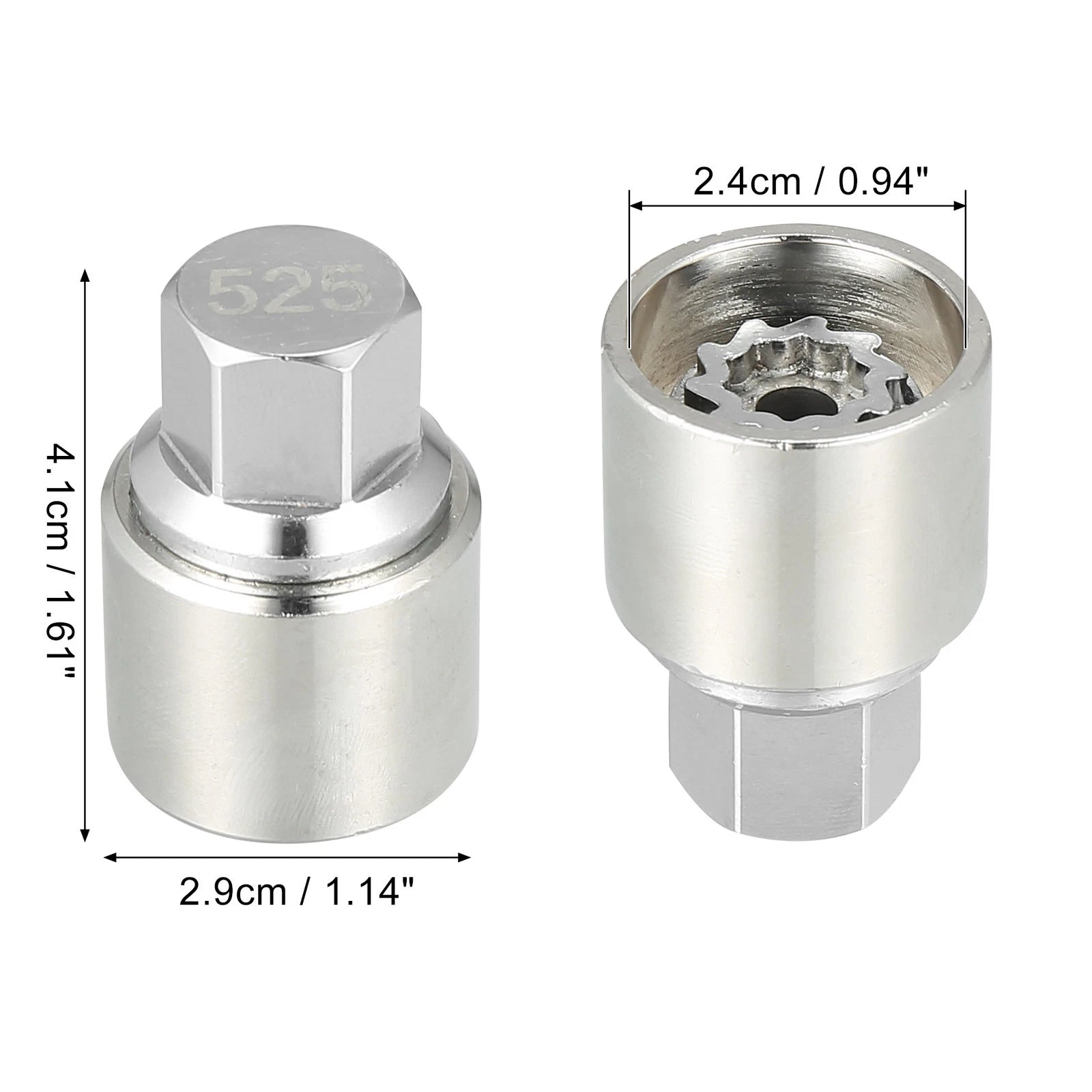 525 Wheel Lock Lug Nut Anti Theft Screw Removal Key for Volkswagen Scirocco (2009–2017)