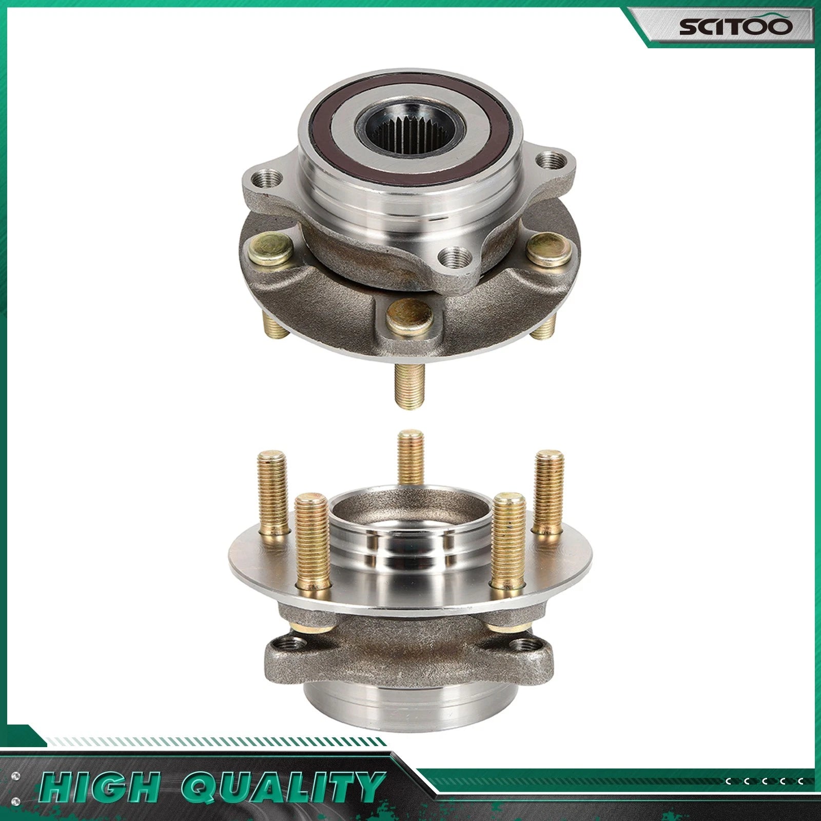 2X Front Wheel Bearing Hub Assembly for Mitsubishi Lancer (2008–2015)