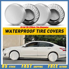 Set of 4 Wheel Tire Covers for RV Trailer Truck Car (30" to 32" Diameter)