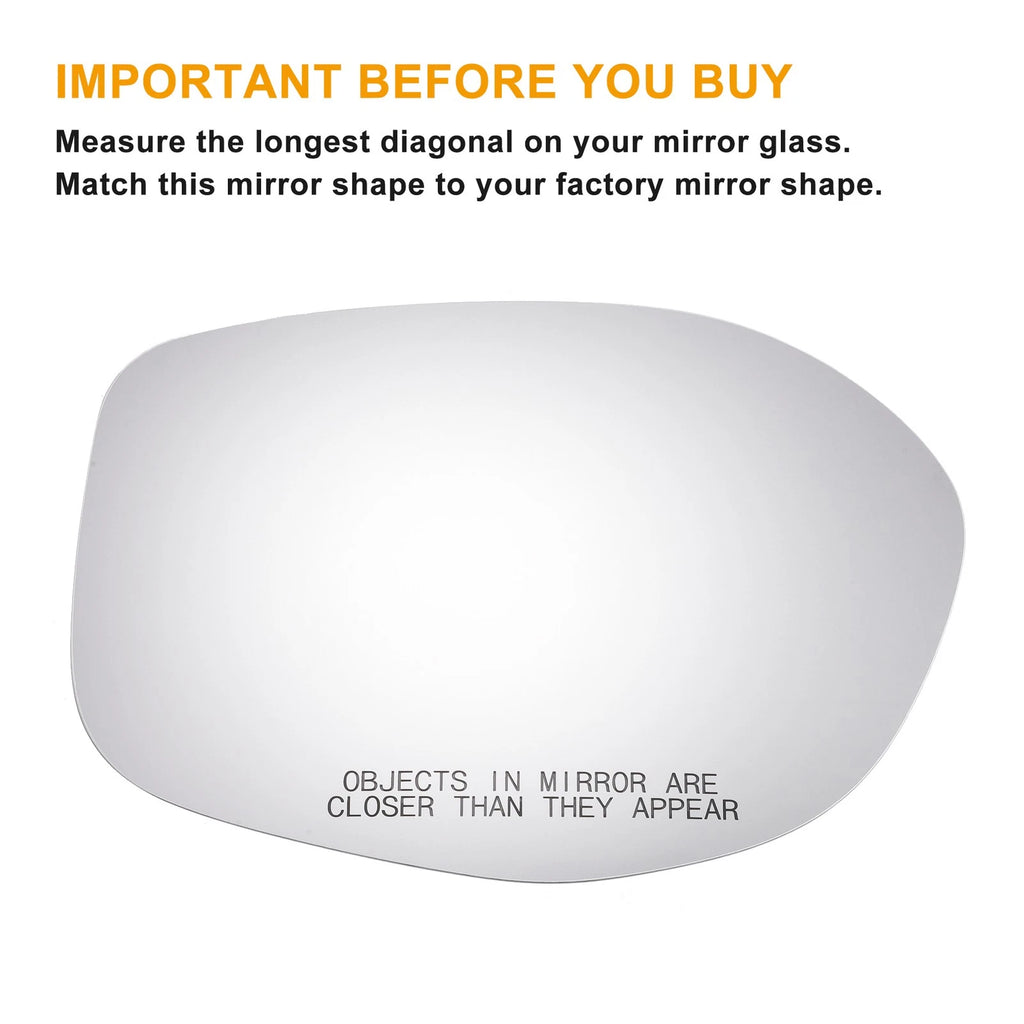 Pair Mirror Glass w/ Back Heated for Honda Odyssey (2014–2017)
