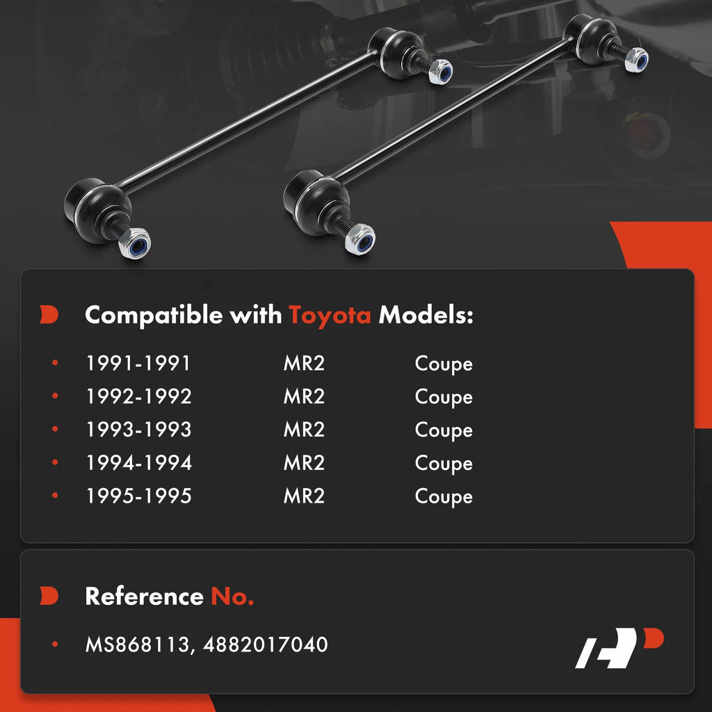 Sway Bar Link Kit Front Side for Toyota MR2 (1991–1995) Coupe 2-Door