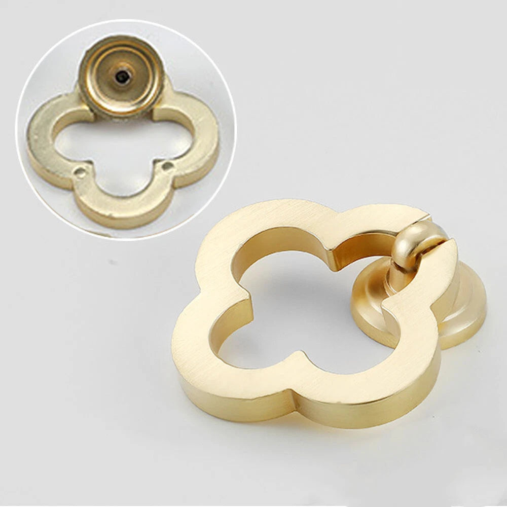 Brushed Gold Brass Cabinet Knobs for Kitchen Drawer Pulls