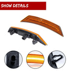 2X Amber Lens LED Front Side Marker Lights for Chevy Trailblazer (2021–2025)