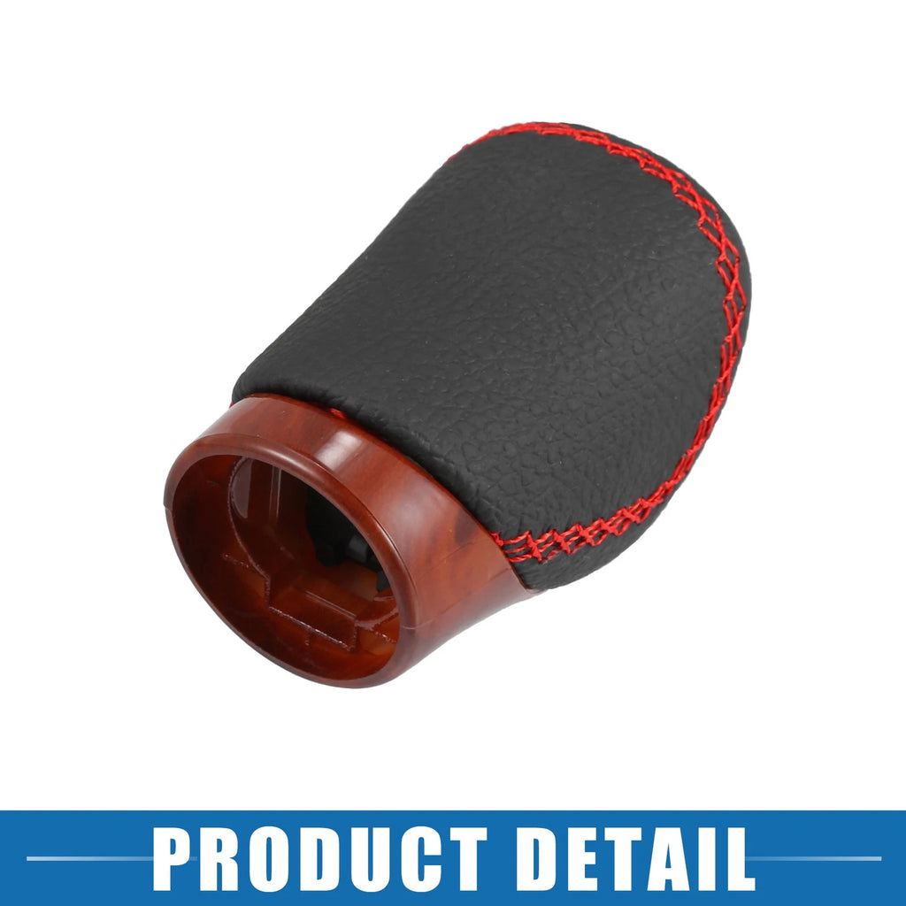Automatic Gear Shift Knob for Lexus (Wood Grain, Red Thread, Perforated)