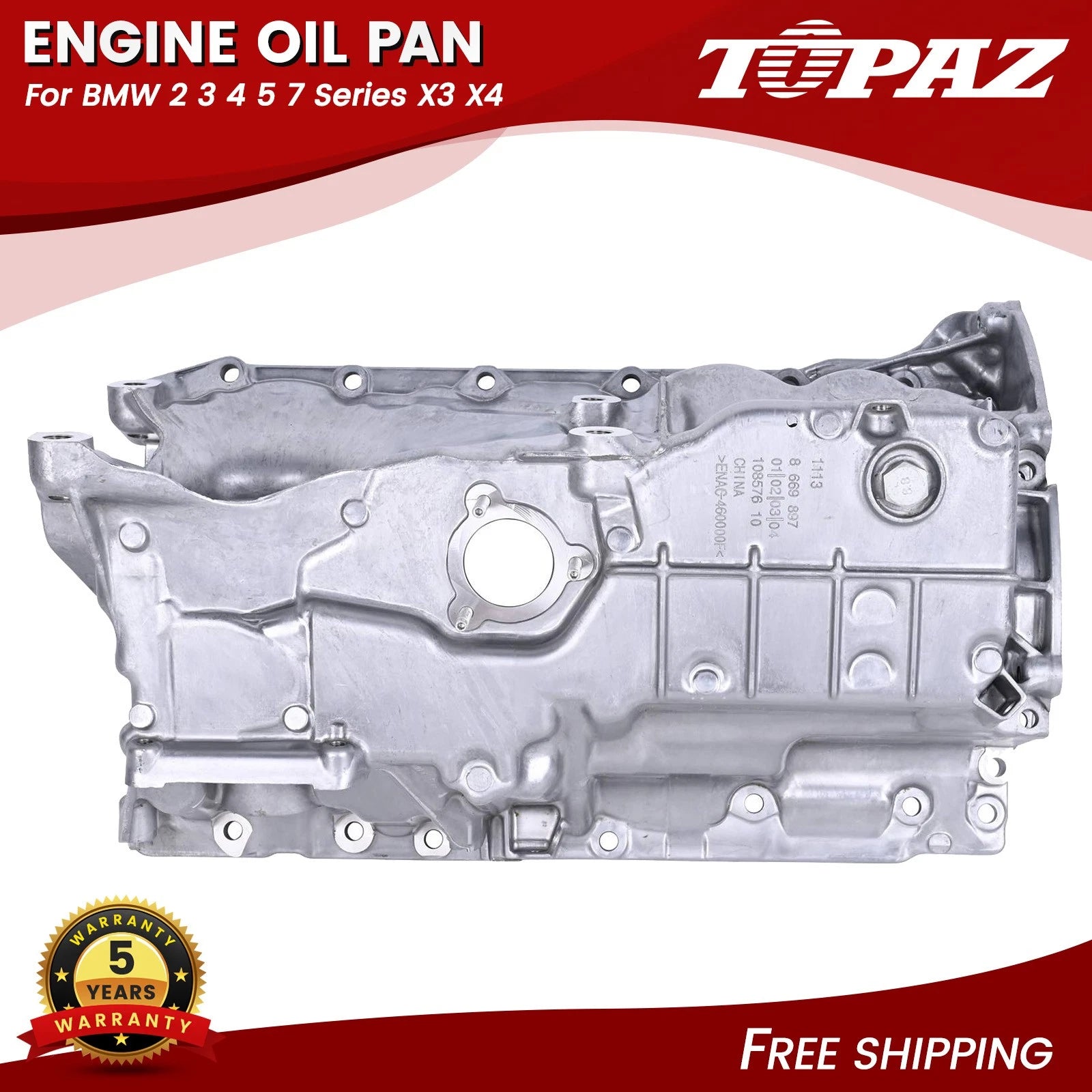 Engine Oil Pan for BMW 2 3 4 5 7 Series X3 X4 (2014–2023)