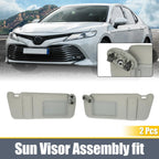 2pcs Sun Visor Assembly Kit for Toyota Camry (74320-06780-E0) Gray