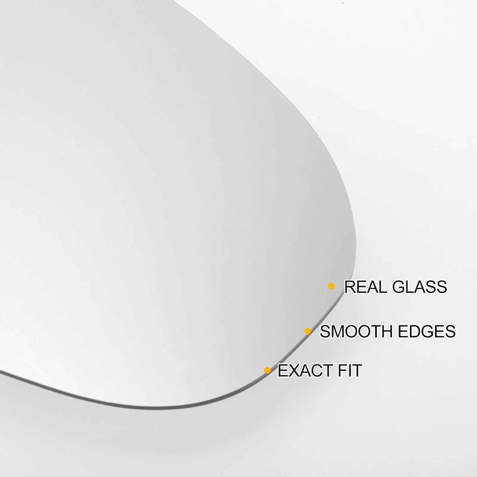 Heated Right Side White Mirror Glass for Hyundai Tucson (2015–2020)
