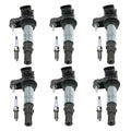 Set of 6 Ignition Coils & Spark Plugs for Saab 9-3 (2003–2012) & Toyota 4Runner Tacoma V6 (2005–2020)