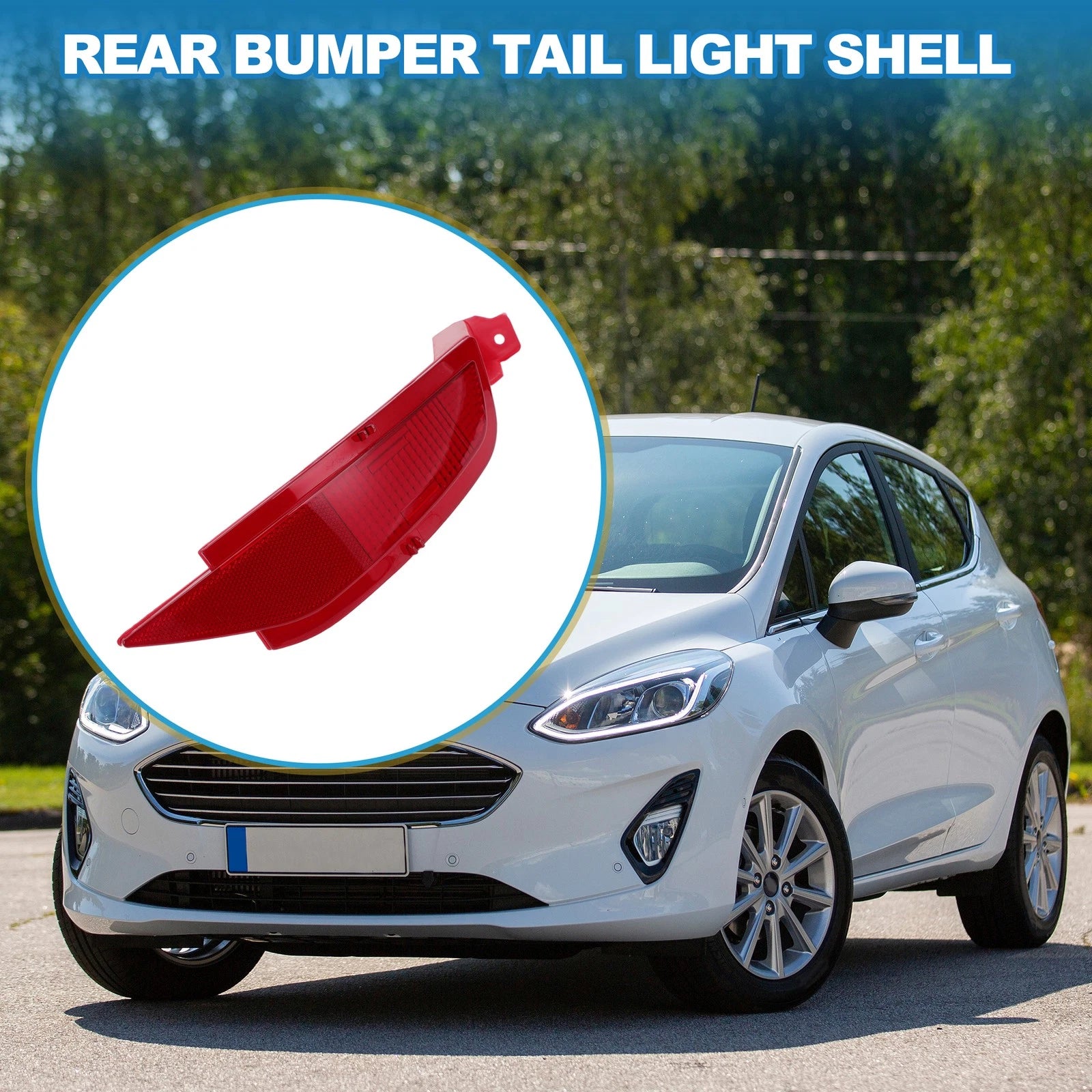 1pc Rear Right Bumper Tail Light Shell for Ford Fiesta (2009–2015) ABS