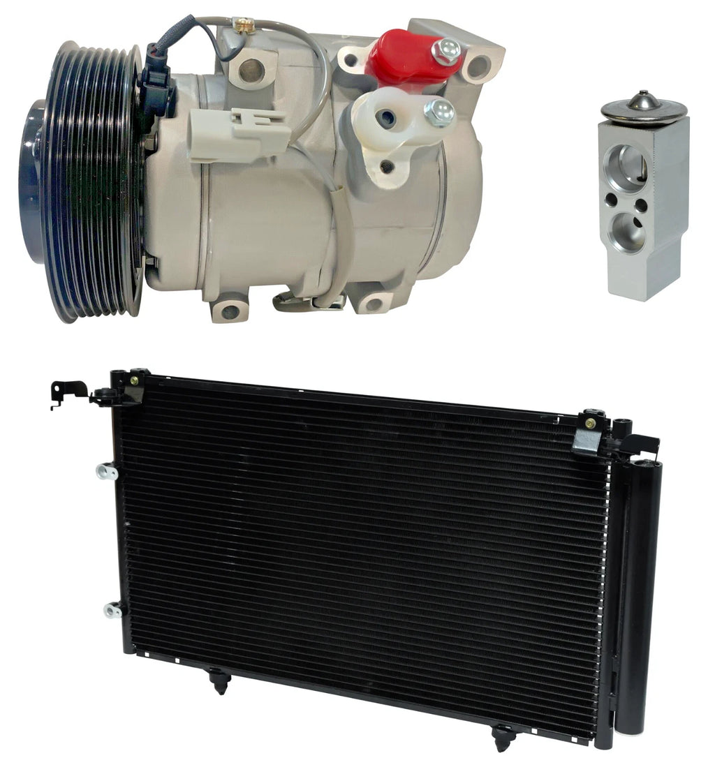 A C Compressor Kit With Condenser Replacement for Toyota Camry 2.4L (2003–2006)