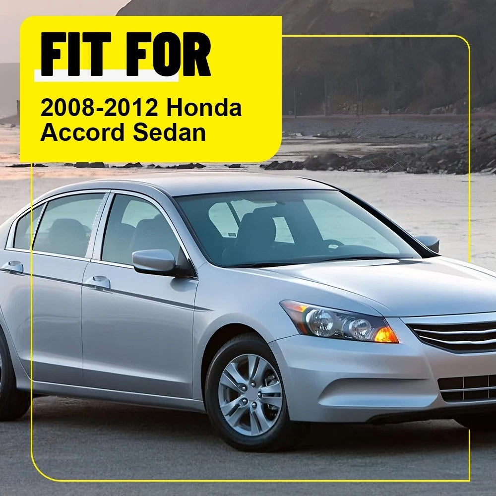 6PC Stainless Steel Chrome Window Pillar Posts for Honda Accord Sedan (2008–2012)
