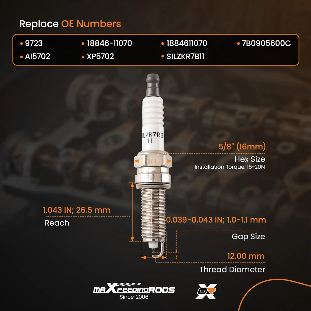 Iridium Spark Plugs for Kia Soul (2012-2017)