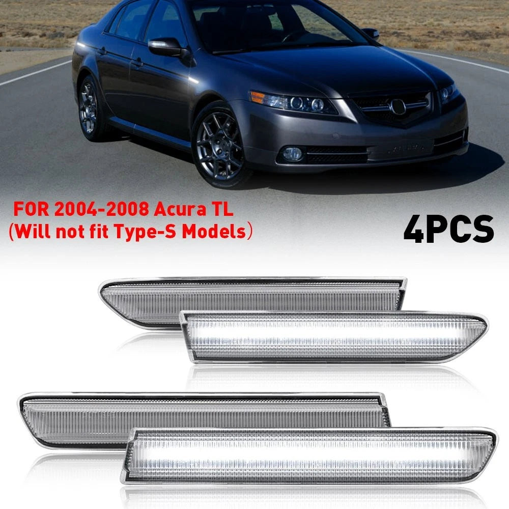 Set of 2 Smoke LED Side Marker Lights for Acura TL (2004–2008)