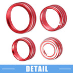 8 Pcs AC Vent Ring Cover Trim for GMC Sierra (2014–2018) Aluminum Red