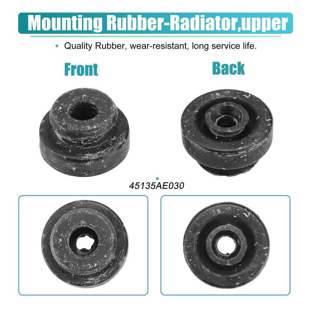 2X Rubber Upper Radiator Mount Insulator for Subaru BRZ (2013–2023)
