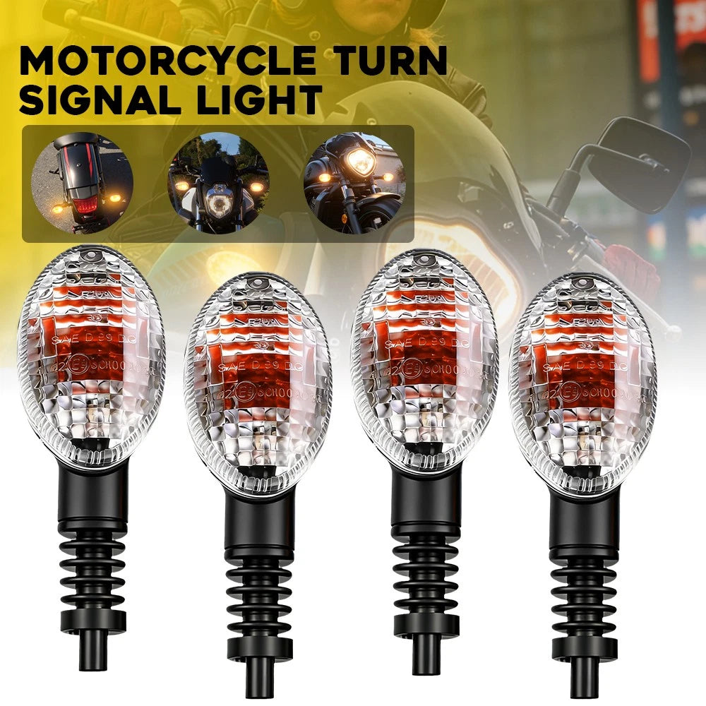 4X Clear Lens Turn Signal Light for Kawasaki KLX250 D-Tracker (2009–2018) Amber