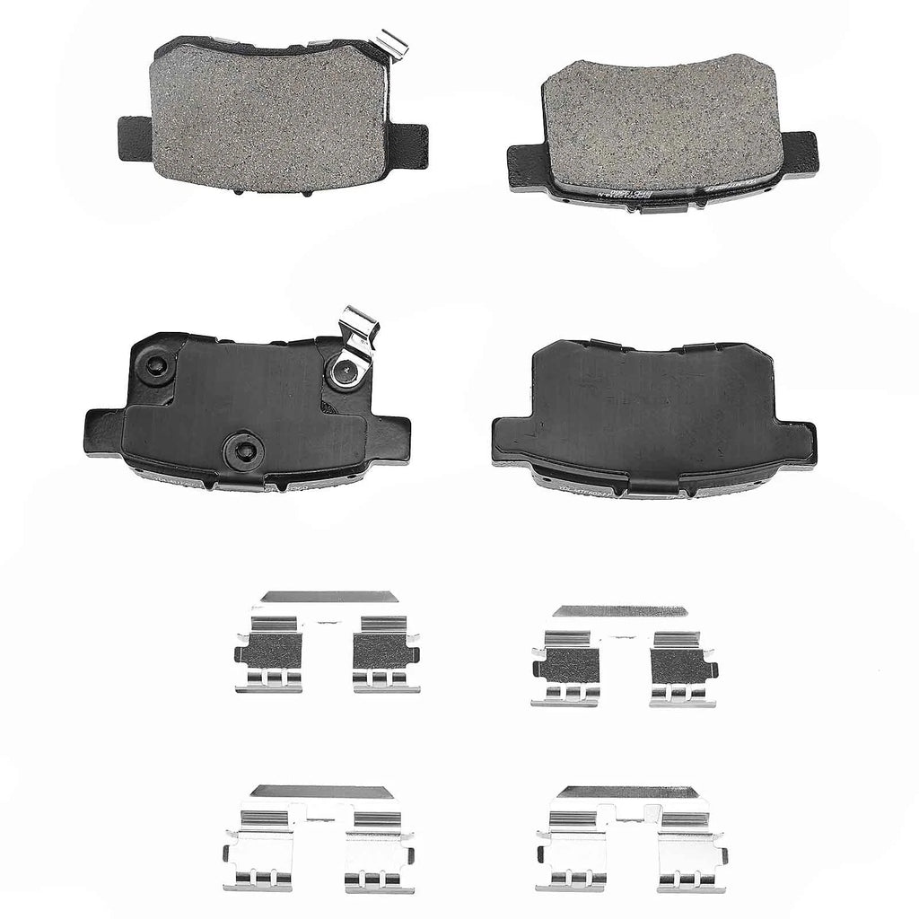 Set of 2 Rear Disc Brake Rotors and Ceramic Pads for Acura TSX (2009–2014)