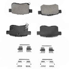 Set of 2 Rear Disc Brake Rotors and Ceramic Pads for Acura TSX (2009–2014)