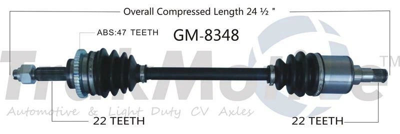 Front Left CV Axle Shaft for Chevrolet Spark (2013–2015)