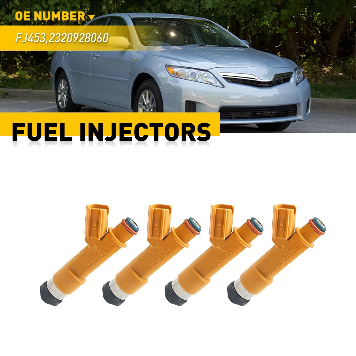 4X Fuel Injectors for Toyota Camry Lexus HS250h (2003–2012)