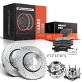 Front Drilled & Slotted Brake Rotors & Pads for Chevrolet 