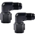 2X 6AN 8AN 10AN Female to Male Flare 90 Degree Swivel Fitting Adapter