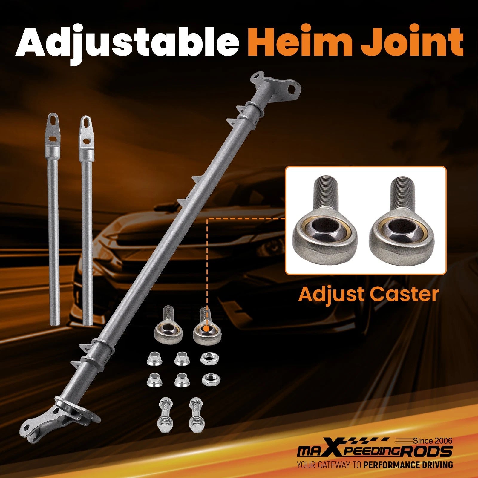 Front Traction Bar Tie Rods for Honda Civic CRX (1988-1991)