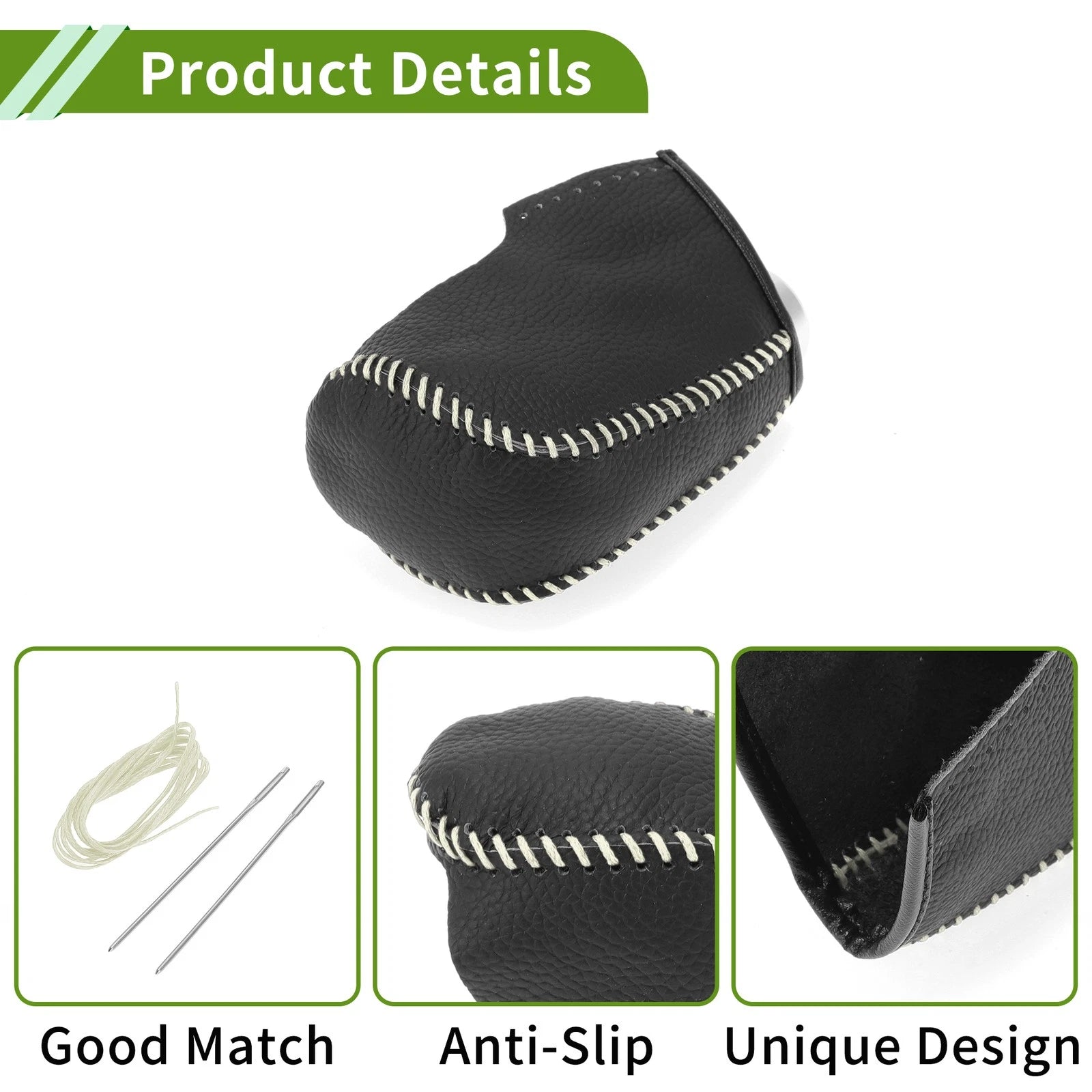 1 Pc Gear Shift Knob Cover for Nissan Altima (2013–2018) Pebbled Black Beige