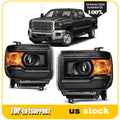 2X LED Headlights Assembly for GMC Sierra 1500 2500HD 3500HD (2014–2019)