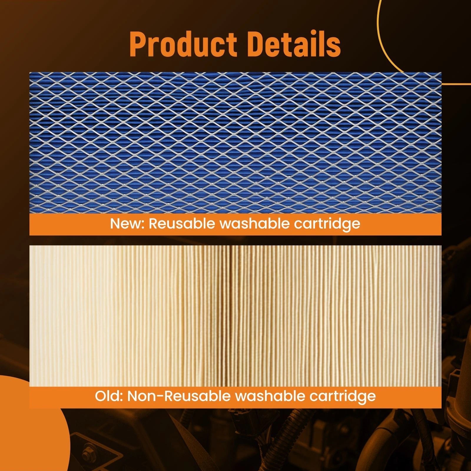 Replacement Air Filter for Polaris RZR XP 4 Turbo S (2019–2020) 7082211 2882234