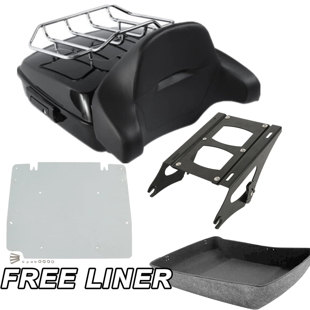 Chopped Trunk Pad Mount Rack for Harley Touring Road Glide King (2014–2025)