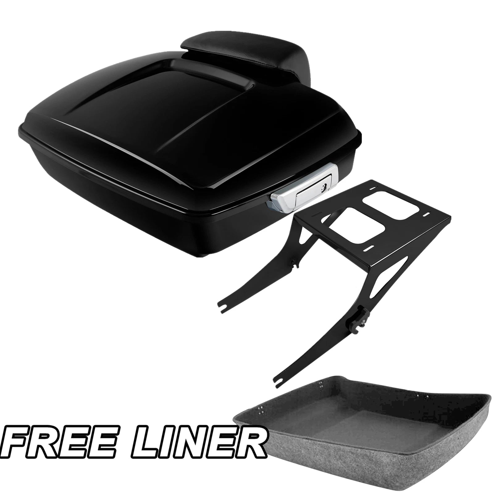Chopped Trunk with Backrest Mount Rack for Harley Fat Boy FLST (2008–2016)