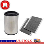 Set of 2 Engine Air Filters & Cabin Filters for Volvo Trucks (AF26163M, AF26405, AF26472M)