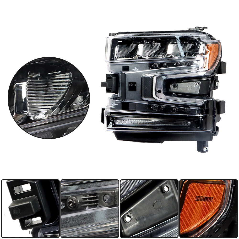 Headlight for Silverado 1500 (2019-2020) Driver Side Clear Housing