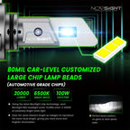 4X 9005 9006 LED Headlight Bulbs for CANbus Ready Vehicles (6500K White)