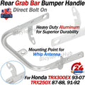 Rear Grab Bar Bumper Bracket for Honda TRX 250X (1987–1988, 1991–1992), TRX 300EX (1993–2007)