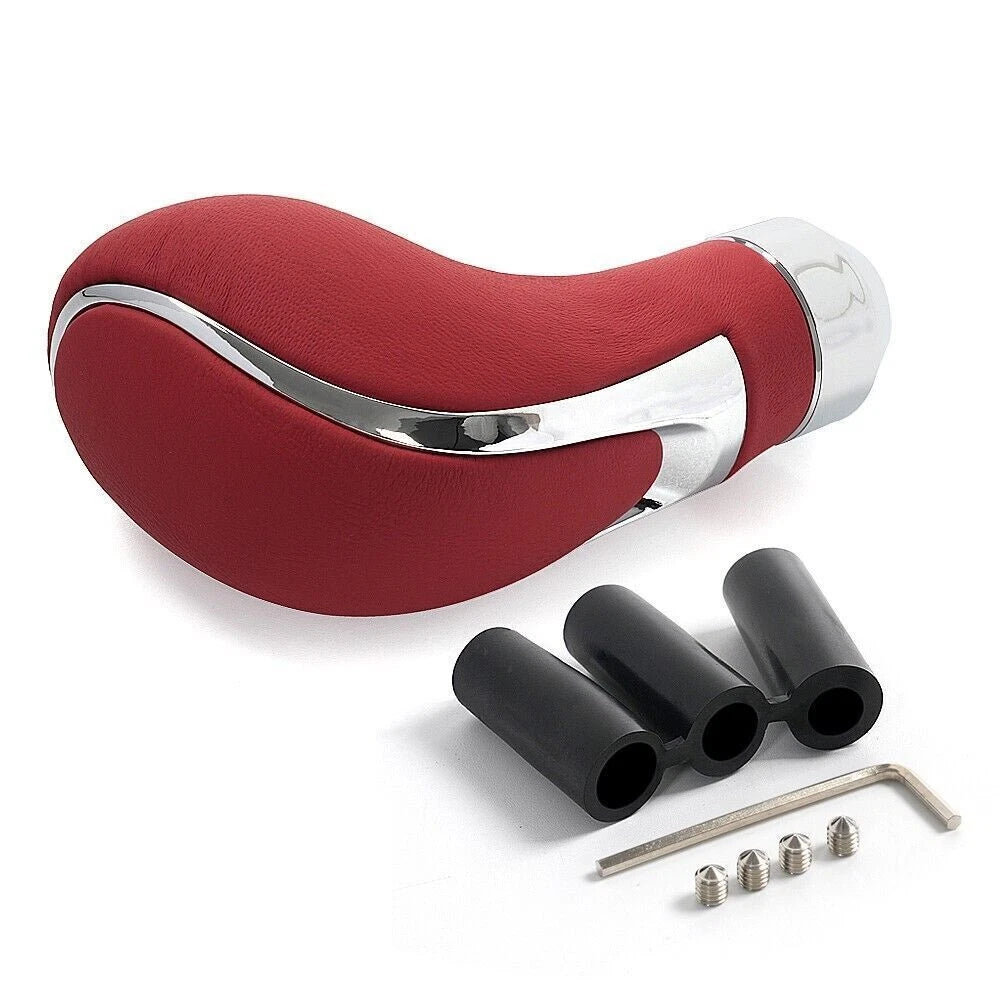 Red Leather Automatic Shift Knob for Universal Vehicles