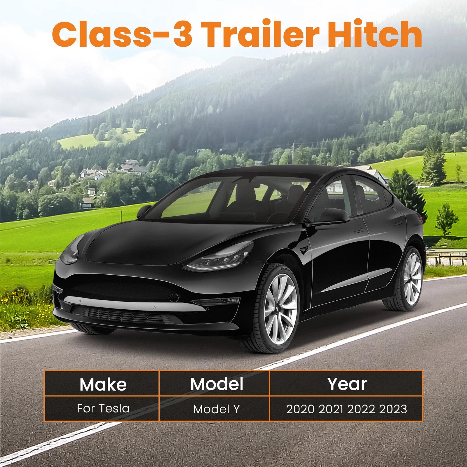 Class III Trailer Hitch 2" Receiver for Tesla Model Y (2020-2024)