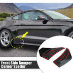 2pcs Front Side Bumper Corner Spoiler for Ford Mustang (2015–2020) Black