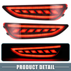 2X Rear Bumper Reflector LED Brake Lights for Hyundai Accent (2012–2017)