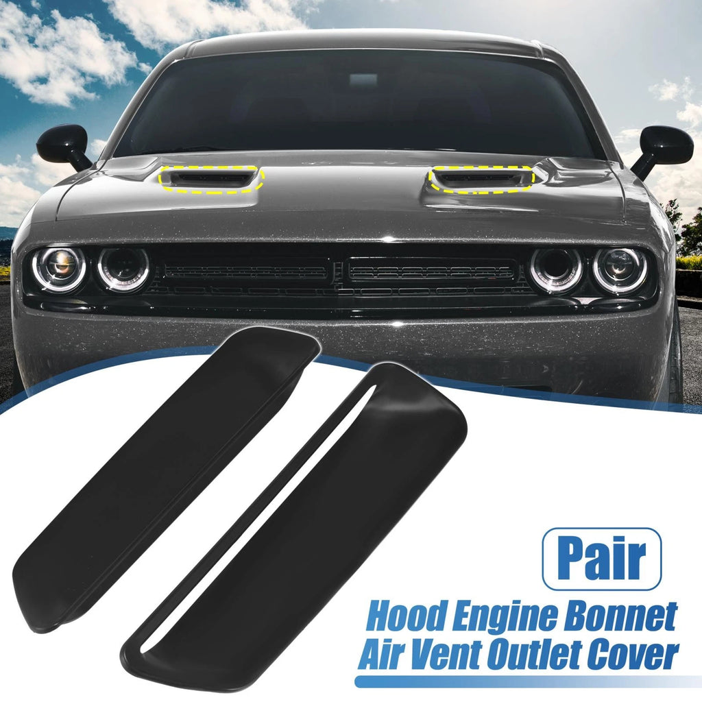 Pair Engine Hood Air Conditioner Outlet Cover Trim for Dodge Challenger (2015–2023) 724708431330