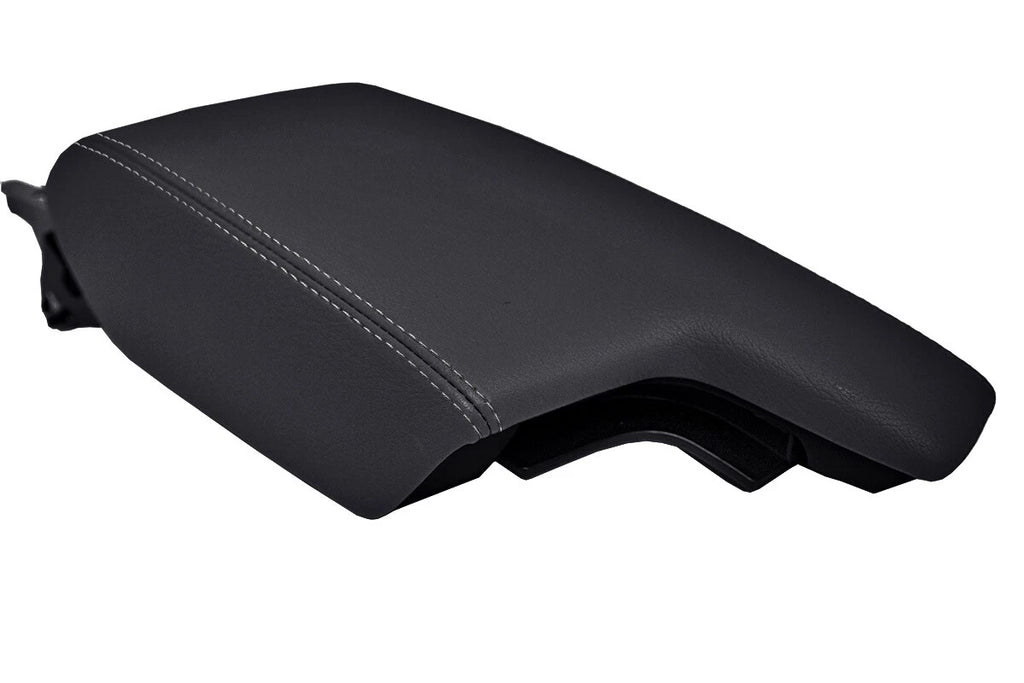 Leather Console Lid Armrest Cover for Subaru Impreza (2017–2020) Black Gray