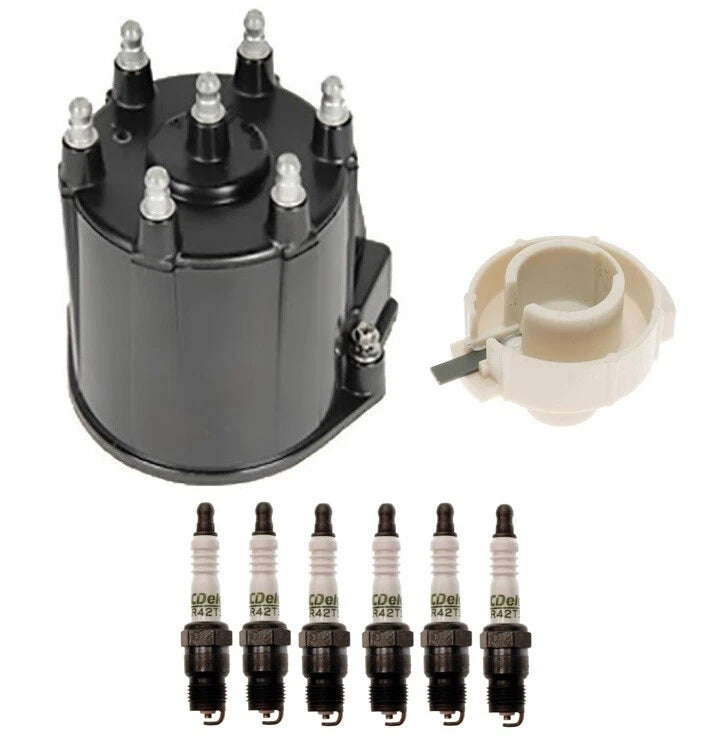 Distributor Rotor Cap & Spark Plugs Kit for Buick Skylark, Pontiac Fiero (1982–1988)