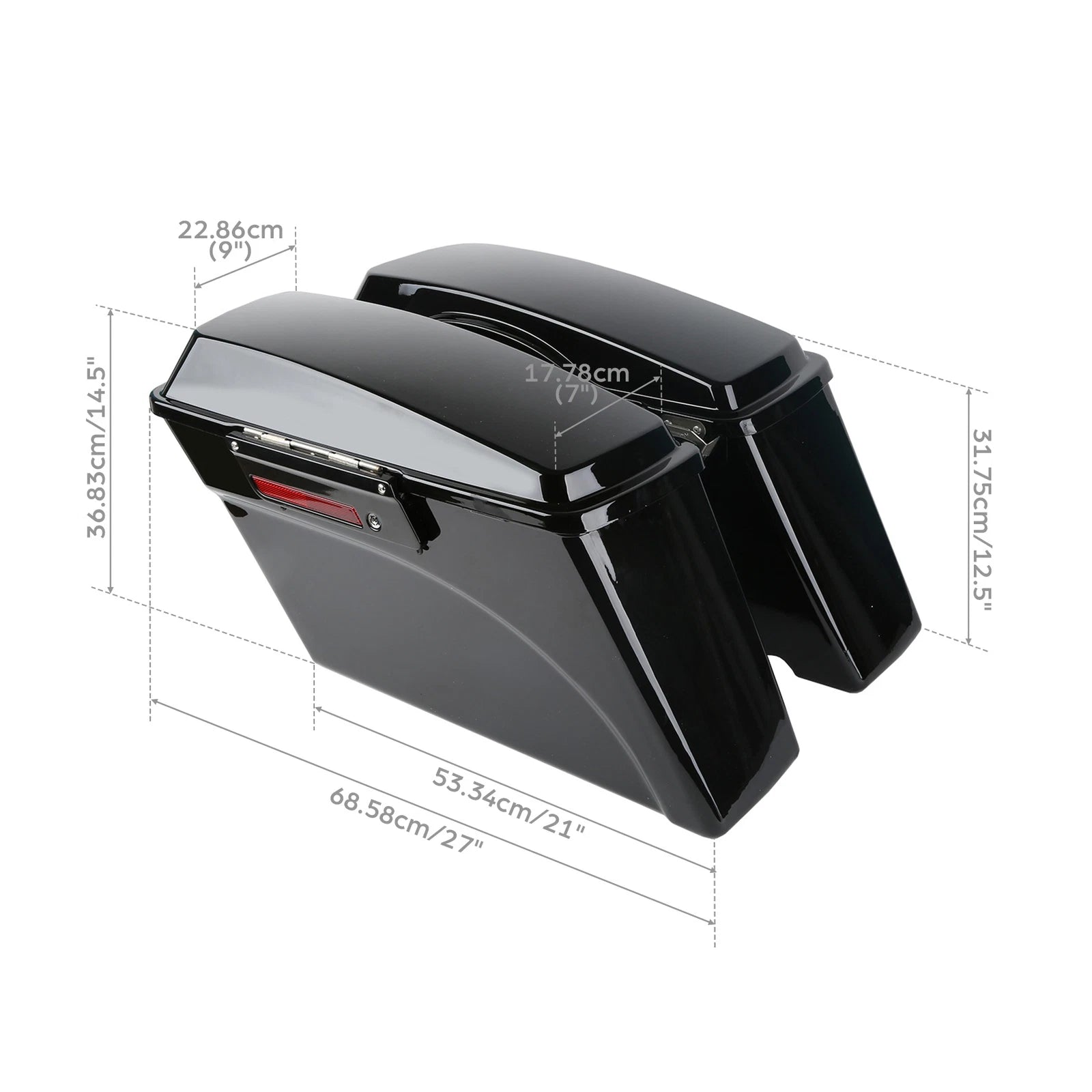 Saddle Bags with Lid Latches & Keys for Harley Touring Road King Glide (1994–2013)