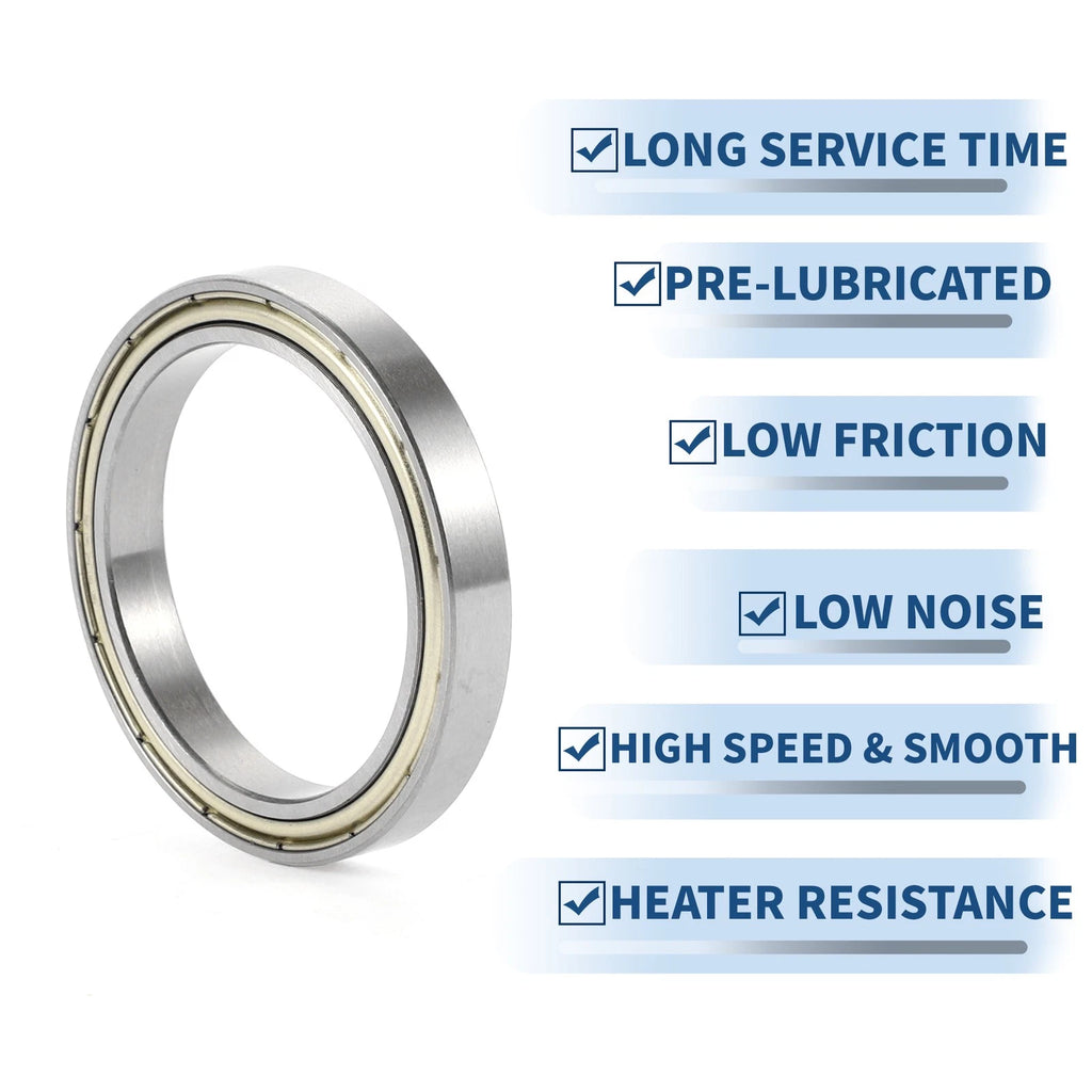 6808ZZ Deep Groove Ball Bearing for Scooter Skateboard Wheel (40x52x7mm)