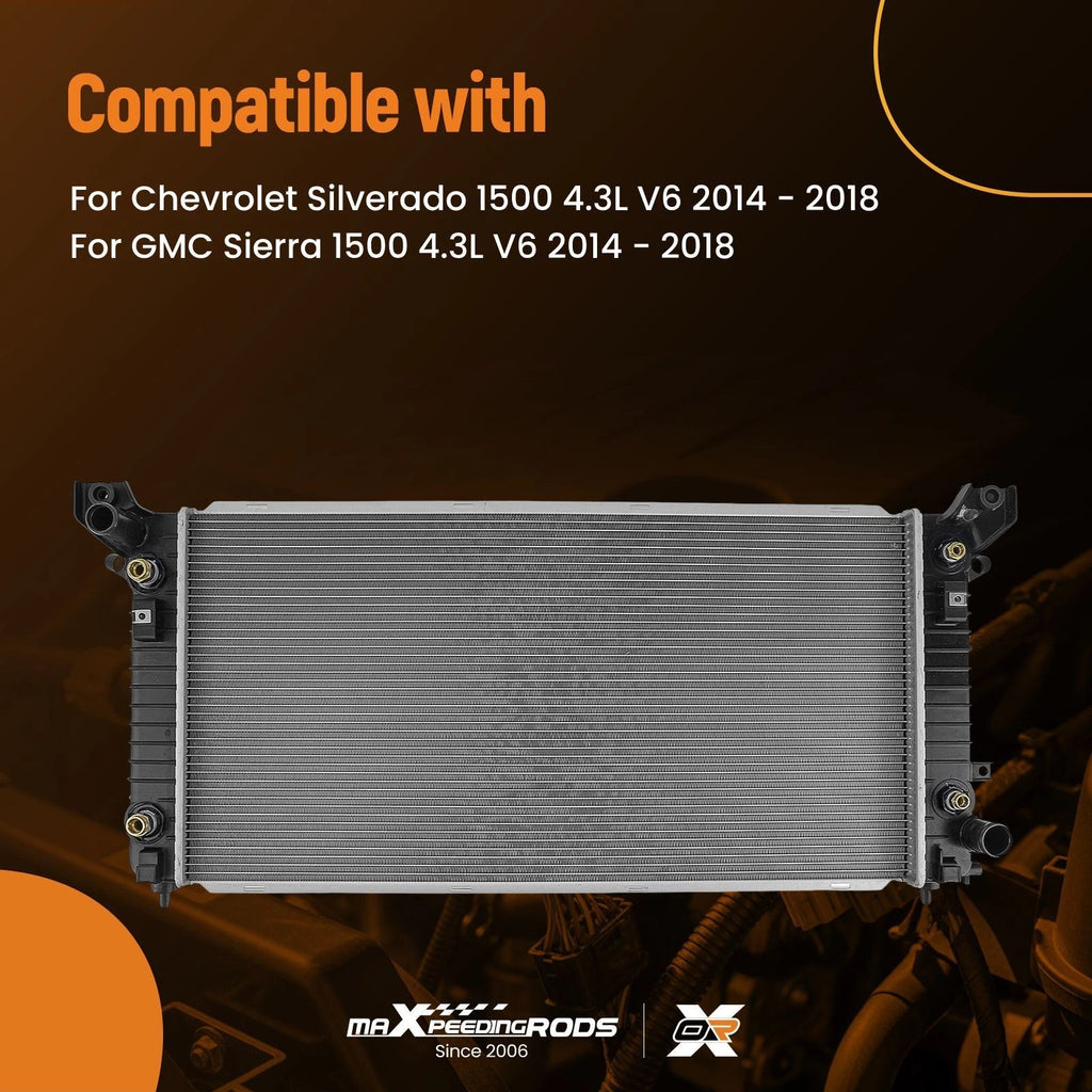 Aluminum Core Radiator for Chevy Silverado/Sierra 1500 (2014–2018)