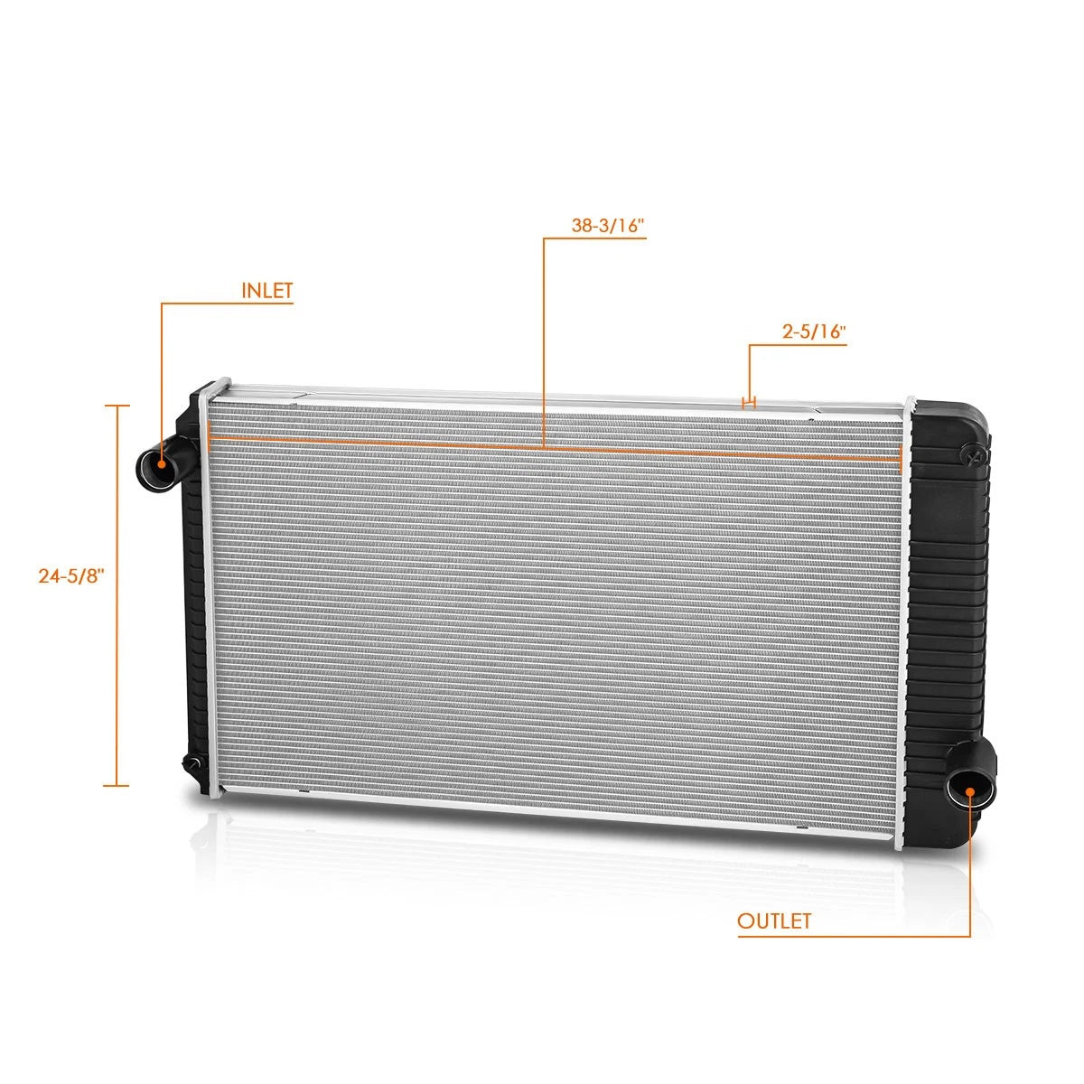 2-Row Aluminum Radiator for International 7300-7700/WorkStar 7600-7700 (2002–2011)